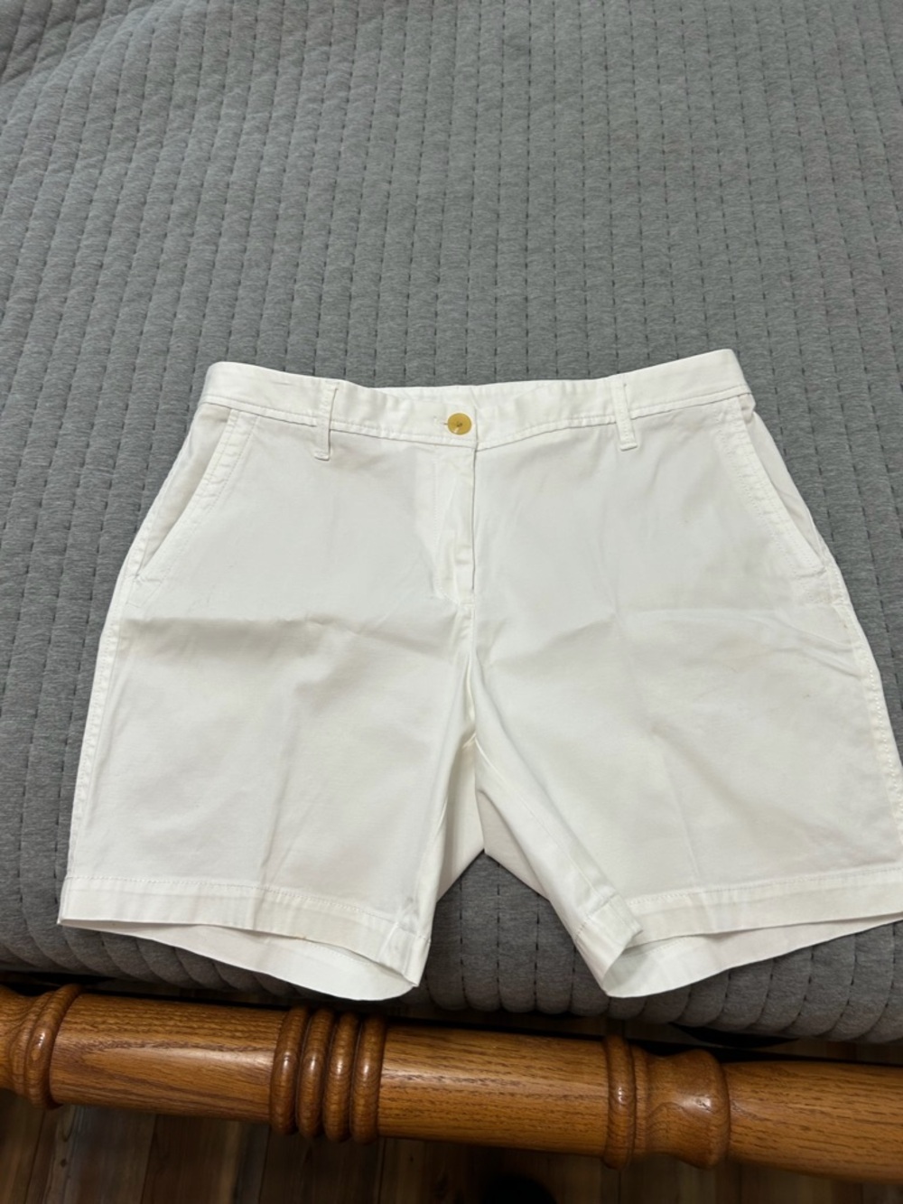 Talbots White Relaxed Chino Shorts